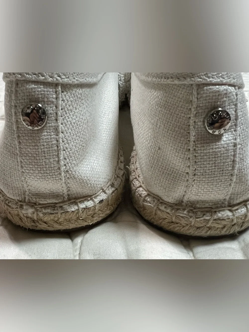NWOB Michael Kors MK Women's Tibby White Fabric Espadrille Size 8